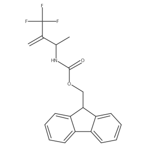 (9H-fluoren-9-yl)methyl N-[3-(trifluoromethyl)but-3-en-2-yl]carbamate结构式