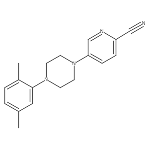 5-[4-(2,5-Dimethylphenyl)piperazin-1-yl]pyridine-2-carbonitrile Structure