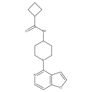N-(1-{furo[3,2-c]pyridin-4-yl}piperidin-4-yl)cyclobutanecarboxamide结构式