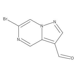 6-bromoPyrazolo[1,5-a]pyrazine-3-carboxaldehyde结构式