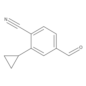 2-Cyclopropyl-4-formylbenzonitrile结构式