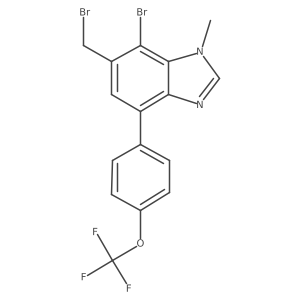 7-Bromo-6-(bromomethyl)-1-methyl-4-[4-(trifluoromethoxy)phenyl]-1H-benzo[d]imidazole Structure