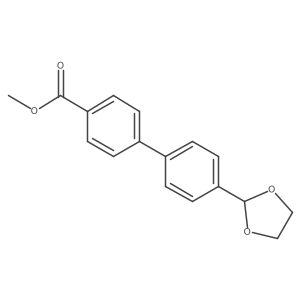 Methyl 4'-(1,3-dioxolan-2-yl)[1,1'-biphenyl]-4-carboxylate结构式