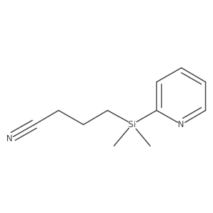 4-[Dimethyl(2-pyridinyl)silyl]butanenitrile结构式