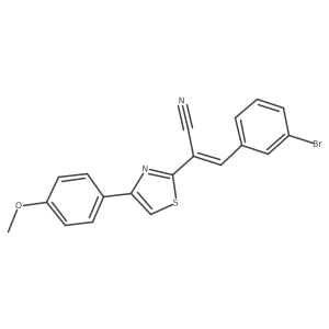 (Z)-3-(3-bromophenyl)-2-(4-(4-methoxyphenyl)thiazol-2-yl)acrylonitrile结构式
