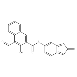 4-Formyl-3-hydroxy-N-(2-oxo-2H-benzo[d]imidazol-5-yl)-2-naphthamide结构式