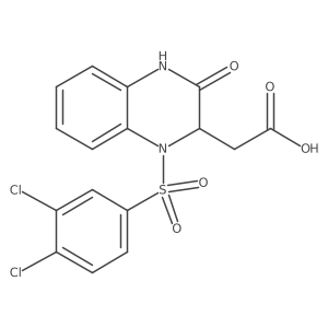 {(2R)-1-[(3,4-dichlorophenyl)sulfonyl]-3-oxo-1,2,3,4-tetrahydroquinoxalin-2-yl}acetic acid结构式