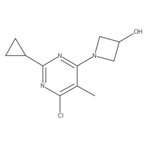 1-(6-Chloro-2-cyclopropyl-5-methyl-4-pyrimidinyl)-3-azetidinol Structure