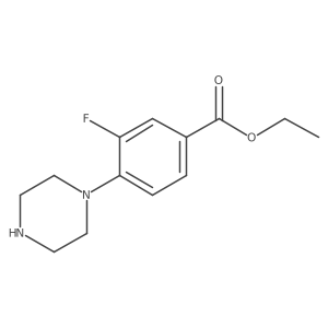 3-Fluoro4-piperazin-1-yl-benzoic acid ethyl ester Structure