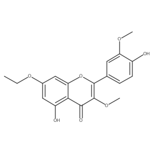 4h-1-Benzopyran-4-one,7-ethoxy-5-hydroxy-2-(4-hydroxy-3-methoxyphenyl)-3-methoxy-结构式
