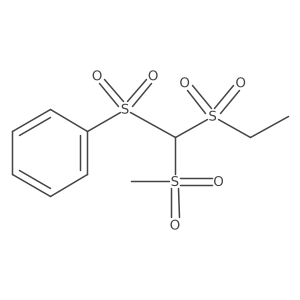 (((Ethylsulfonyl)(methylsulfonyl)methyl)sulfonyl)benzene Structure
