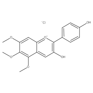 3,4'-Dihydroxy-5,6,7-trimethoxyflavylium Chloride结构式