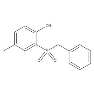 4-Methyl-2-[(phenylmethyl)sulfonyl]phenol结构式