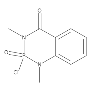 1,3,2-Benzodiazaphosphorin-4(1H)-one, 2-chloro-2,3-dihydro-1,3-dimethyl-, 2-oxide Structure
