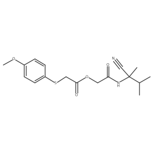 [(1-Cyano-1,2-dimethylpropyl)carbamoyl]methyl 2-[(4-methoxyphenyl)sulfanyl]acetate结构式
