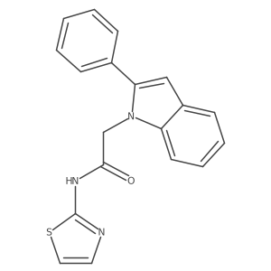 2-(2-phenyl-1H-indol-1-yl)-N-(1,3-thiazol-2-yl)acetamide Structure