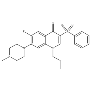 3-(Benzenesulfonyl)-6-fluoro-7-(4-methylpiperazin-1-yl)-1-propyl-1,4-dihydroquinolin-4-one Structure