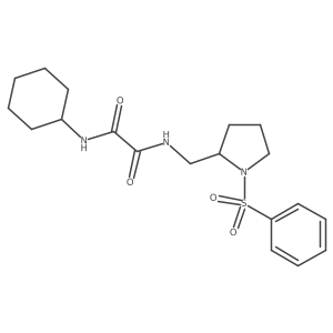 N1-cyclohexyl-N2-((1-(phenylsulfonyl)pyrrolidin-2-yl)methyl)oxalamide Structure