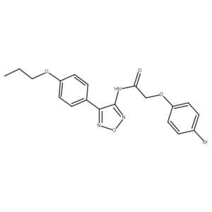 2-(4-bromophenoxy)-N-[4-(4-propoxyphenyl)-1,2,5-oxadiazol-3-yl]acetamide结构式