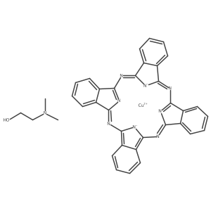 Copper;2-(dimethylamino)ethanol;2,11,20,29,37,39-hexaza-38,40-diazanidanonacyclo[28.6.1.13,10.112,19.121,28.04,9.013,18.022,27.031,36]tetraconta-1,3,5,7,9,11,13,15,17,19(39),20,22,24,26,28,30(37),31,33,35-nonadecaene结构式