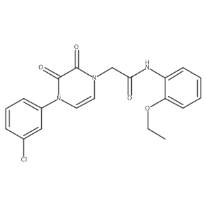 2-[4-(3-chlorophenyl)-2,3-dioxo-1,2,3,4-tetrahydropyrazin-1-yl]-N-(2-ethoxyphenyl)acetamide Structure