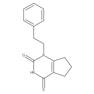 1-phenethyl-4-thioxo-3,4,6,7-tetrahydro-1H-cyclopenta[d]pyrimidin-2(5H)-one结构式