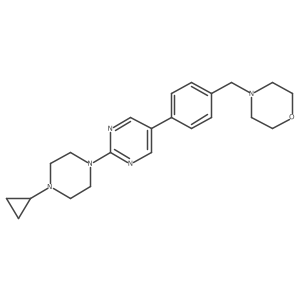 4-(4-(2-(4-Cyclopropylpiperazin-1-yl)-pyrimidin-5-yl)-benzyl)-morpholine结构式