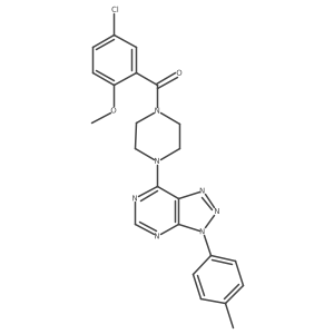 (5-chloro-2-methoxyphenyl)(4-(3-(p-tolyl)-3H-[1,2,3]triazolo[4,5-d]pyrimidin-7-yl)piperazin-1-yl)methanone Structure