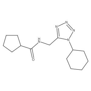 N-((1-cyclohexyl-1H-tetrazol-5-yl)methyl)cyclopentanecarboxamide Structure