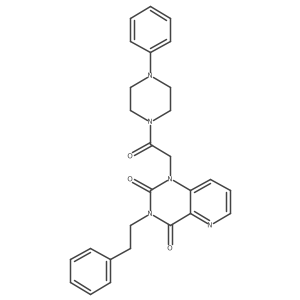 1-[2-oxo-2-(4-phenylpiperazin-1-yl)ethyl]-3-(2-phenylethyl)-1H,2H,3H,4H-pyrido[3,2-d]pyrimidine-2,4-dione结构式