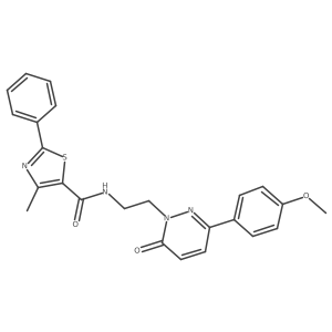 N-(2-(3-(4-methoxyphenyl)-6-oxopyridazin-1(6H)-yl)ethyl)-4-methyl-2-phenylthiazole-5-carboxamide Structure