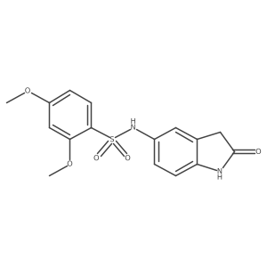 2,4-dimethoxy-N-(2-oxoindolin-5-yl)benzenesulfonamide Structure