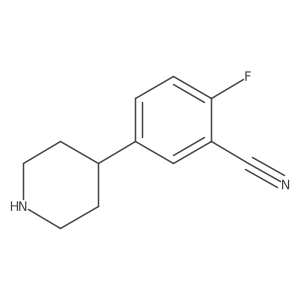 2-Fluoro-5-piperidin-4-ylbenzonitrile Structure