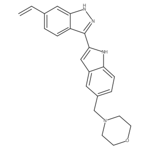 6-Ethenyl-3-[5-(4-morpholinylmethyl)-1H-indol-2-yl]-1H-indazole Structure