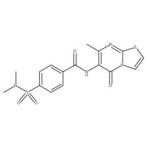 4-(N,N-dimethylsulfamoyl)-N-(7-methyl-5-oxo-5H-thiazolo[3,2-a]pyrimidin-6-yl)benzamide结构式