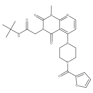 N-(tert-butyl)-2-(5-(4-(furan-2-carbonyl)piperazin-1-yl)-1-methyl-2,4-dioxo-1,2-dihydropyrido[2,3-d]pyrimidin-3(4H)-yl)acetamide Structure