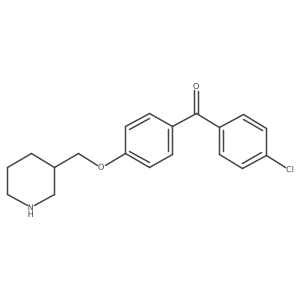 (4-Chlorophenyl)[4-(3-piperidinylmethoxy)phenyl]-methanone Structure