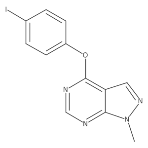 4-(4-iodophenoxy)-1-methyl-1H-pyrazolo[3,4-d]pyrimidine结构式