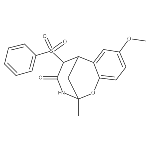 12-(Benzenesulfonyl)-4-methoxy-9-methyl-8-oxa-10-azatricyclo[7.3.1.0^{2,7}]trideca-2,4,6-trien-11-one结构式