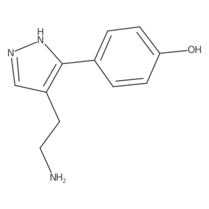 4-[4-(2-Aminoethyl)-1H-pyrazol-3-yl]phenol结构式