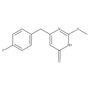 6-(4-fluorobenzyl)-2-(methylthio)pyrimidin-4(3H)-one结构式