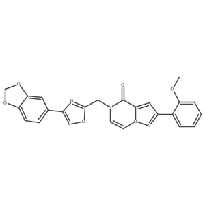 5-{[3-(2H-1,3-benzodioxol-5-yl)-1,2,4-oxadiazol-5-yl]methyl}-2-(2-methoxyphenyl)-4H,5H-pyrazolo[1,5-a]pyrazin-4-one Structure