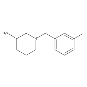 1-[(3-Fluorophenyl)methyl]piperidin-3-amine结构式