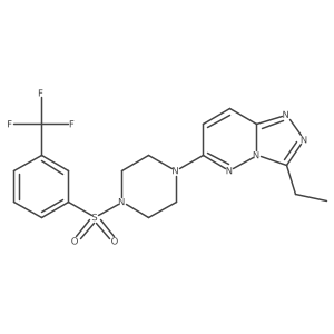 1-{3-Ethyl-[1,2,4]triazolo[4,3-b]pyridazin-6-yl}-4-[3-(trifluoromethyl)benzenesulfonyl]piperazine结构式