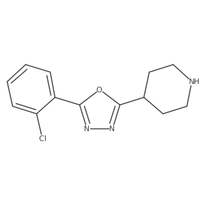 2-(2-Chlorophenyl)-5-piperidin-4-yl-1,3,4-oxadiazole结构式