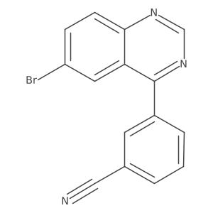 3-(6-Bromo-4-quinazolinyl)benzonitrile Structure