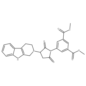 dimethyl 5-[2,5-dioxo-3-(1,3,4,9-tetrahydro-2H-beta-carbolin-2-yl)-1-pyrrolidinyl]isophthalate结构式