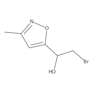 2-Bromo-1-(3-methyl-1,2-oxazol-5-yl)ethan-1-ol结构式