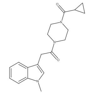 1-(4-(cyclopropanecarbonyl)piperazin-1-yl)-2-(1-methyl-1H-indol-3-yl)ethanone Structure
