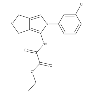 ethyl 2-((5-(3-chlorophenyl)-3,5-dihydro-1H-thieno[3,4-c]pyrrol-4-yl)amino)-2-oxoacetate结构式